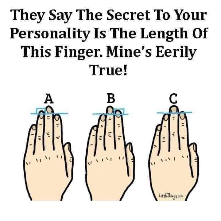 The length of your fingers reveals insights into your personality traits.